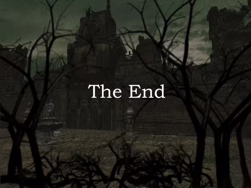 Экран The End
