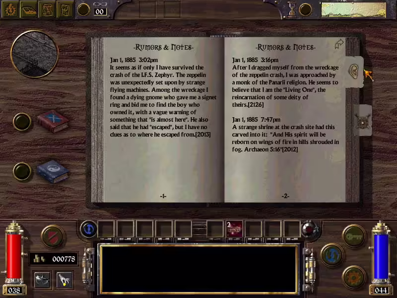 Logbook tracks quests, rumors, kills and more - Arcanum: Of Steamworks and Magick Obscura