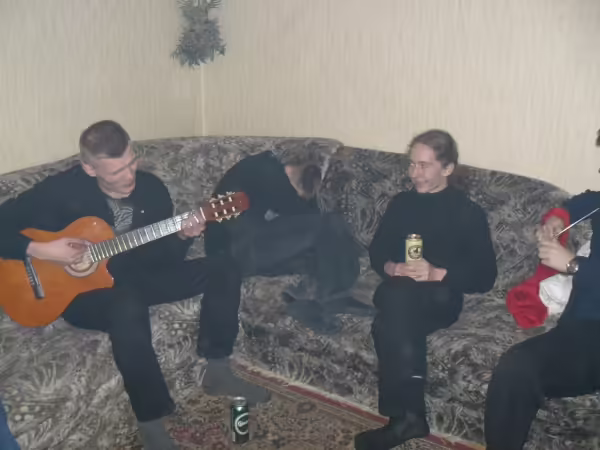 На привале